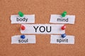 Body, mind, soul, spirit and you Royalty Free Stock Photo